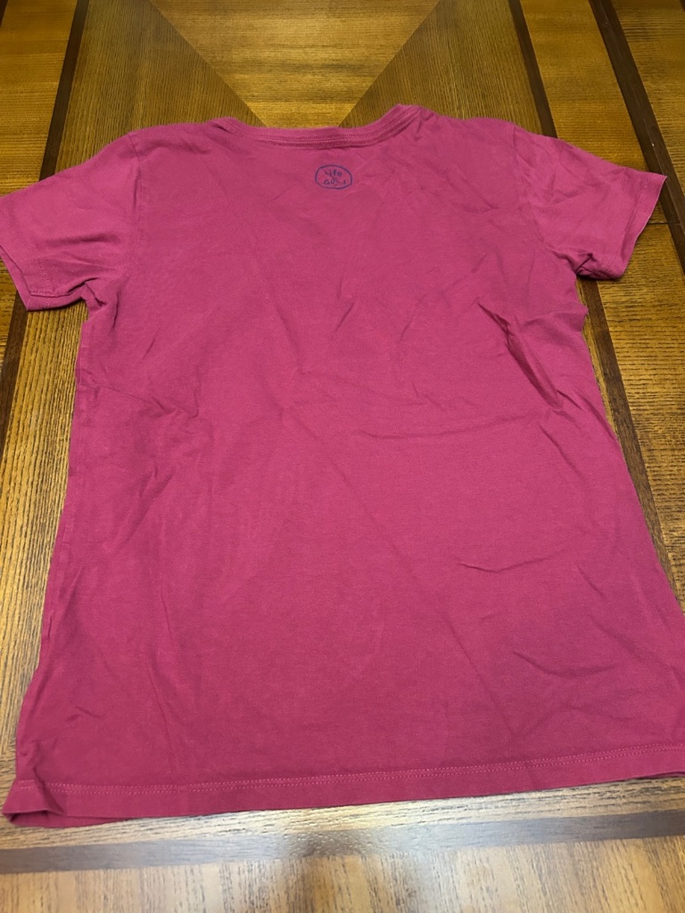 Life Is Good Raspberry V‑Neck Logo Tee - Picture 3 of 4